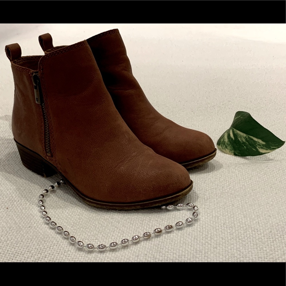 Lucky Brand Brown Leather Ankle Boots